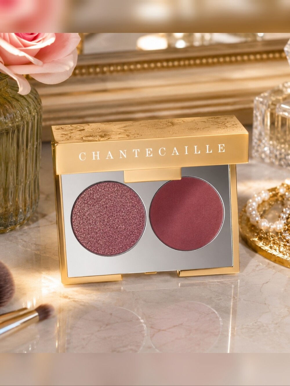 Chantecaille Gilded Garden Eye Duet in the shade Cassis NWT